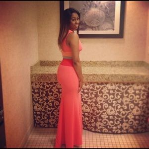 BCBG fishtail party dress